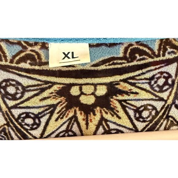 Kaftan Kimono Dress Sz XL Blue Sequins Summer Beach Wear CoverUp Vacation Cruise - Picture 11 of 13